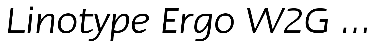Linotype Ergo W2G Italic